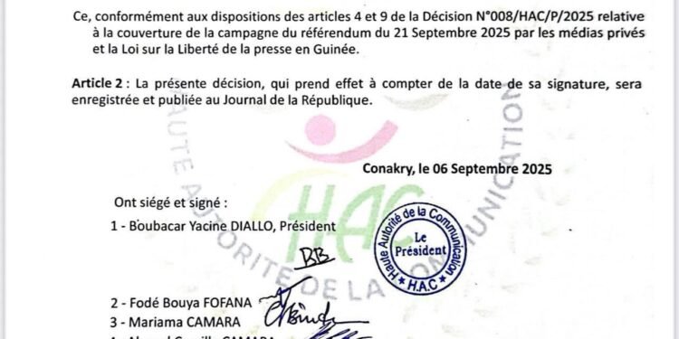 Médias : la HAC suspend Guinéematin et interdit Guinéematin TV